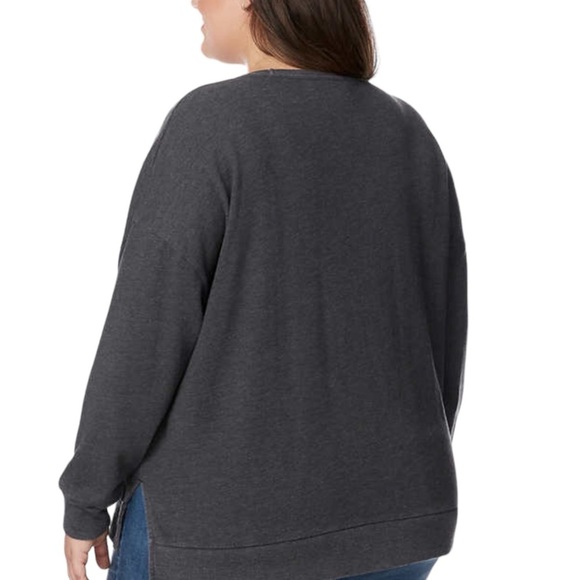 Ladies Buffalo 2X Crewneck Pullover Shirt Top Jersey Terry Cloth Long Sleeve NWT - Picture 4 of 8